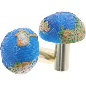 KALLORY Creative Earth Shaped Drawer Knobs for ’ Room, Cartoon Wardrobe Handles with Screws, Decorative Cabinet Pulls for Closet, Dresser, and Nursery Furniture, 2pcs Set in Saudi Arabia