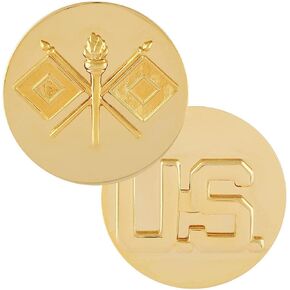 Army Signal Branch Insignia Enlisted with US Insignia in Saudi Arabia