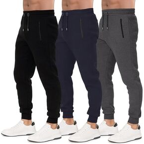 Men’s Sweatpants 3 Pack Joggers for Men - Athletic Sweatpants for Men with Zipper Pockets Workout Pants in Saudi Arabia