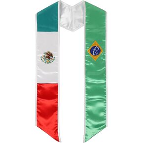 Country Flag Graduation Stole USA Flag Embroidered Sash for International Students 72" Long in Saudi Arabia