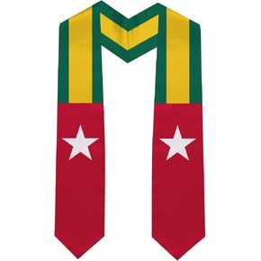 Graduation Stole National Flag, International Student Satin Unisex Graduation Sash Scarf 72'' inch in Saudi Arabia