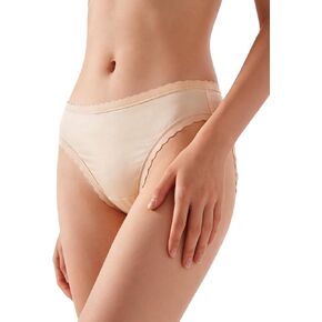 100% Mulberry Silk Panties for Women, Scalloped Edge Bikini Silk Underwear, Ultra Soft & Breathable Hipster in Saudi Arabia