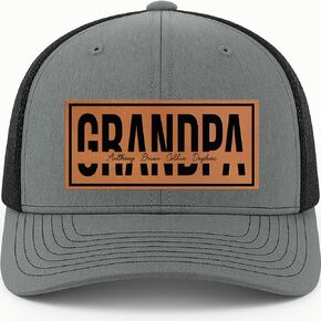 Personalized Grandpa Gifts for Men - Custom Pawpaw Hat with Kids Names - Premium Leather Patch Custom Gifts - New Grandpa Hat - Men's Birthday Accessory or Grandpa Baby Announcement Multi in Saudi Arabia