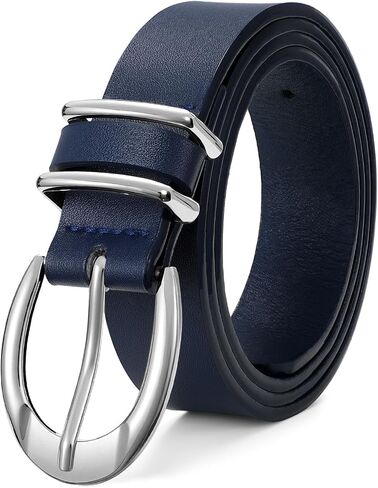 XZQTIVE Women's Leather Belts for Jeans Pants Dresses, Fashion Black Brown Gold Silver Buckle Design in Saudi Arabia