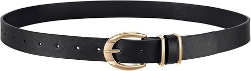 XZQTIVE Women's Leather Belts for Jeans Pants Dresses, Fashion Black Brown Gold Silver Buckle Design in Saudi Arabia