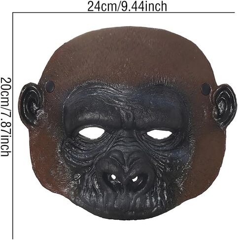 1Pcs Realistic Monkey Mask Funny Gorilla Mask Costume Dress Accessories for Easter Halloween Christmas Party Masquerade Show Cosplay in Kuwait
