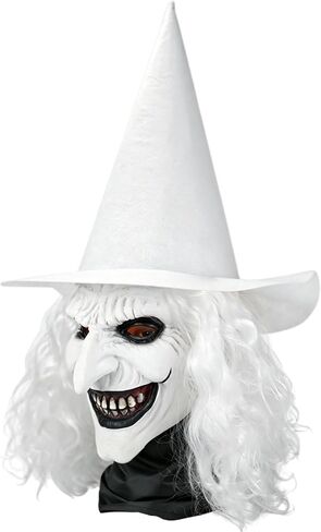 Scary Witch Mask Set, Pointed Nose, Evil Grin, Realistic Texture, Latex Material, One Size. in Saudi Arabia