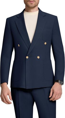 Men's Suits Knit Suit Jacket Pant 2 Piece Slim Fit Suit Double Breasted Casual Suits One Button Wedding Prom Tuxedos in Saudi Arabia