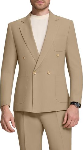 Men's Suits Knit Suit Jacket Pant 2 Piece Slim Fit Suit Double Breasted Casual Suits One Button Wedding Prom Tuxedos in Saudi Arabia