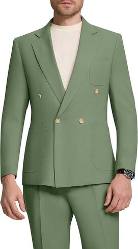 Men's Suits Knit Suit Jacket Pant 2 Piece Slim Fit Suit Double Breasted Casual Suits One Button Wedding Prom Tuxedos in Saudi Arabia