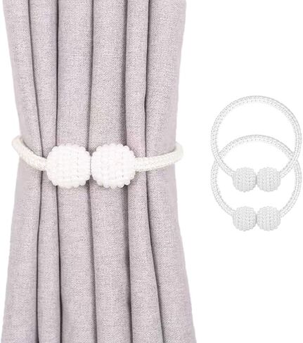 8 Pack Magnetic Curtain Tiebacks, Curtain Tiebacks Buckles Holdbacks Holders Hooks Clip for Home Decorative Curtain (Gold) in Saudi Arabia