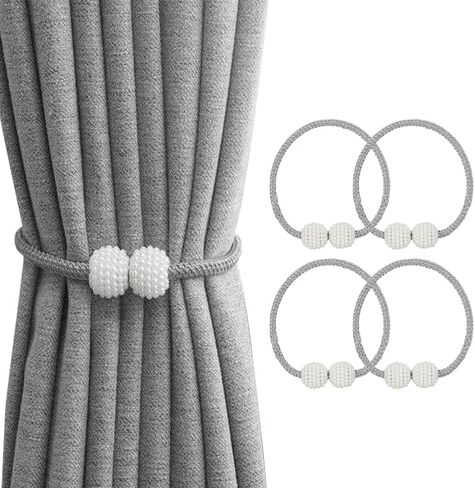 8 Pack Magnetic Curtain Tiebacks, Curtain Tiebacks Buckles Holdbacks Holders Hooks Clip for Home Decorative Curtain (Gold) in Saudi Arabia