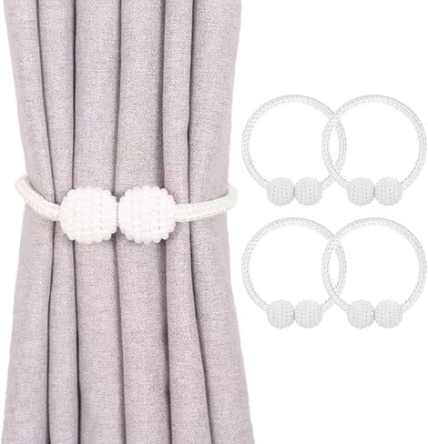 8 Pack Magnetic Curtain Tiebacks, Curtain Tiebacks Buckles Holdbacks Holders Hooks Clip for Home Decorative Curtain (Gold) in Saudi Arabia