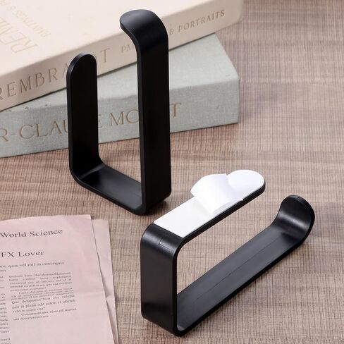 Grevosea 2 Pack Adhesive Curtain Holdbacks No Drill Curtain Tiebacks Curtain Holders for Wall Drapes Window Treatment Curtain Hooks for Home Office Decor (Black) in Kuwait