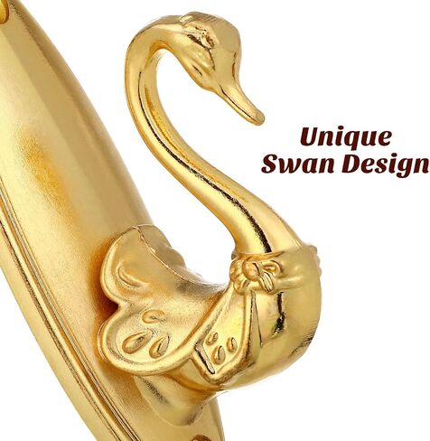 Toyvian Gold Curtain Holdbacks, Decorative Swan Drapery Tiebacks Vintage Zinc Alloy Curtain Hooks Wall Mounted Elegant Window Treatment Hardware for Home Office in Kuwait