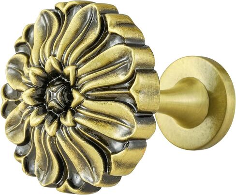 Vintage Curtain-Holdbacks Set of 2 Curtain Tiebacks Wall Mounted with Screws Classic Decorative Curtain Holders for Drapes Window Treatment Holdbacks (Flower-Black) in Kuwait
