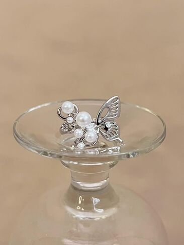Elegant Bow Knot Pearl Rings for Women s Adjustable Opening Butterfly Tie Open Statement Ring Promise Engagement Rings Anniversary Wedding Band Jewelry s in Saudi Arabia