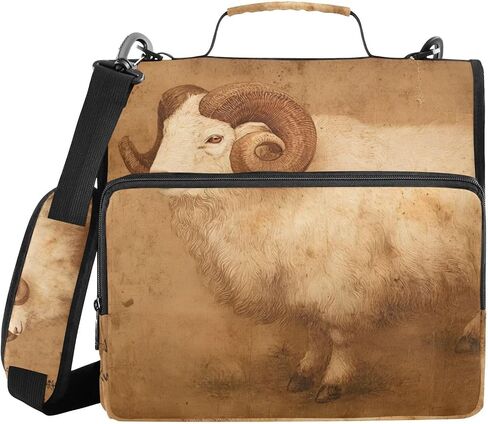 Goat Chinese 3 Ring Zipper Binder for Office School - 500 Sheet Capacity, Multi-Pocket, 1.5-Inch, Sturdy Storage to Keep Document Organized in Saudi Arabia