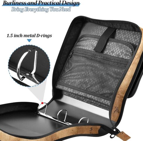 Goat Chinese 3 Ring Zipper Binder for Office School - 500 Sheet Capacity, Multi-Pocket, 1.5-Inch, Sturdy Storage to Keep Document Organized in Saudi Arabia