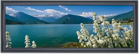 12x34 Panoramic Picture Frame Black Solid Wood, Suitable for Photo/Painting/Poster/Puzzle (S23B1234) in Saudi Arabia