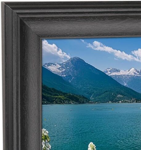 12x34 Panoramic Picture Frame Black Solid Wood, Suitable for Photo/Painting/Poster/Puzzle (S23B1234) in Saudi Arabia