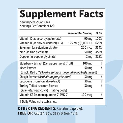 Micro Ingredients Zinc for Men 50 mg Per Serving, 240 Capsules | 11-in-1 Chelated Zinc Picolinate with Shilajit, Maca, Lycopene, Vitamin C, D3K2, Selenium & Copper | Filler Free & Gluten Free Non-GMO in Kuwait