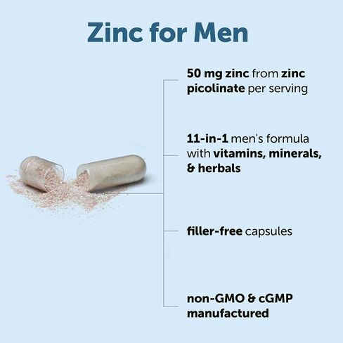 Micro Ingredients Zinc for Men 50 mg Per Serving, 240 Capsules | 11-in-1 Chelated Zinc Picolinate with Shilajit, Maca, Lycopene, Vitamin C, D3K2, Selenium & Copper | Filler Free & Gluten Free Non-GMO in Kuwait