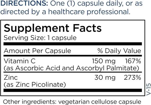 Metabolic Maintenance Zinc Picolinate - Supports Healthy Immune System - Delivers 30 mg of Zinc - Highly Bioavailable Superior Absorption - Vegetarian & Hypoallergenic - 90 Servings - 90 Capsules in Saudi Arabia