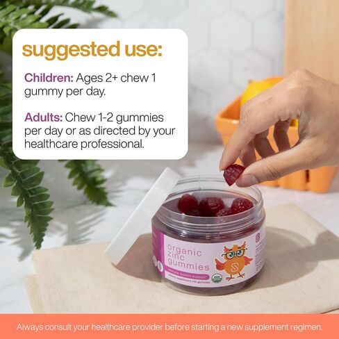 Organic Zinc Gummies by Dr. Ana Maria Temple | Supports Healthy Immune Function & Skin Health | USDA Certified Organic | Gentle, Highly Absorbable Zinc Citrate Form | 60 Gummies in Saudi Arabia