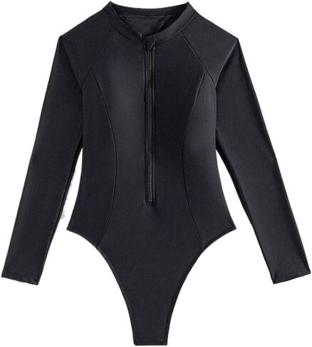 Womens Backless Cutout Monokini Swimsuit - Black One-Piece Swimwear with Padded Cups for Summer Beach Fun in Kuwait