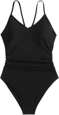 Women's Backless Spaghetti Strap Monokini Swimsuit - One Piece Bikini for Summer Beach Vacations in Kuwait