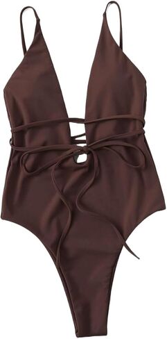 Women's Spaghetti Strap High Cut Sexy Monokini Swimsuit - Perfect for Beach and Vacation in Kuwait