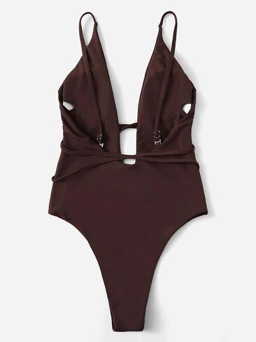 Women's Spaghetti Strap High Cut Sexy Monokini Swimsuit - Perfect for Beach and Vacation in Kuwait