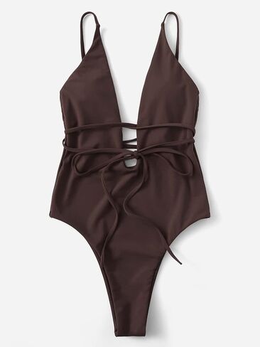 Women's Spaghetti Strap High Cut Sexy Monokini Swimsuit - Perfect for Beach and Vacation in Kuwait