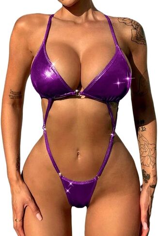 Women's Spaghetti Strap Backless Sexy Thong Monokini Swimsuit - 2026 Summer Beachwear in Kuwait
