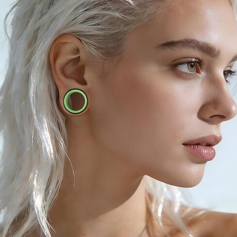 2Pcs Ear Gauges Hollow 316L Stainless Steel Double Flared Ear Plugs Tunnels Stretcher Body Piercing Earring Jewelry for Women Men 0G(8mm)-3/4"(19mm) in Kuwait