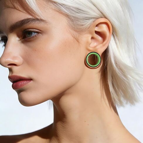 2Pcs Ear Gauges Hollow 316L Stainless Steel Double Flared Ear Plugs Tunnels Stretcher Body Piercing Earring Jewelry for Women Men 0G(8mm)-3/4"(19mm) in Kuwait