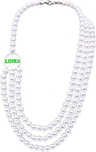 Choker Statement Layers Imitation Pearl Strand Social 1946 Group Green Letter The Links Incorporated Necklaces Jewelry Sorority Graduation Gift in Saudi Arabia
