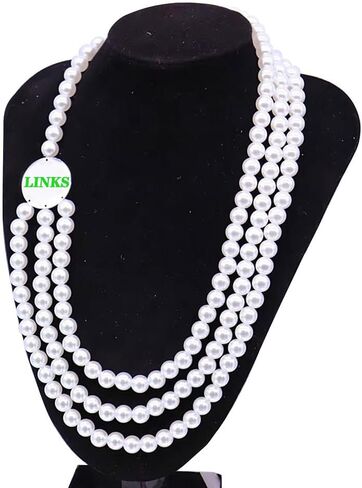 Choker Statement Layers Imitation Pearl Strand Social 1946 Group Green Letter The Links Incorporated Necklaces Jewelry Sorority Graduation Gift in Saudi Arabia