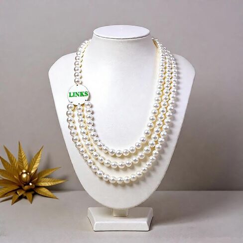 Choker Statement Layers Imitation Pearl Strand Social 1946 Group Green Letter The Links Incorporated Necklaces Jewelry Sorority Graduation Gift in Saudi Arabia