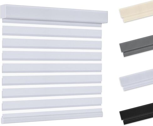 Allesin zen Cordless Zebra Blinds 35" W x 72" H White, Dual Layer Day and Night Shades, Room Darkening Blackout & UV Protection, Child & Pet Safe, Easy Install, Home Office Window Treatment in Saudi Arabia