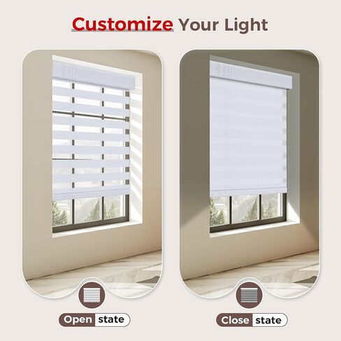 Allesin zen Cordless Zebra Blinds 35" W x 72" H White, Dual Layer Day and Night Shades, Room Darkening Blackout & UV Protection, Child & Pet Safe, Easy Install, Home Office Window Treatment in Saudi Arabia