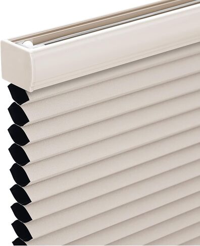 Changshade Cordless Cellular Shades, Blackout Honeycomb Shades for Windows, Pull Down Pleated Blinds, Easy to Install for Indoor Windows and French Doors,26" W x 64" H, Beige in Saudi Arabia