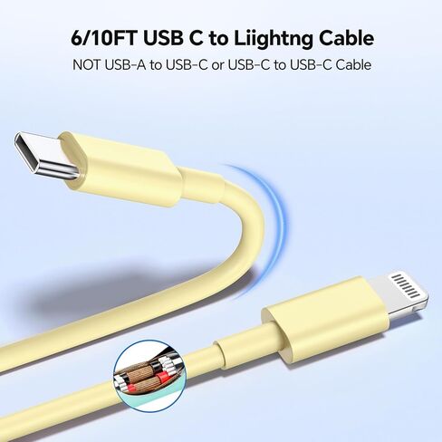 USB C Charger Compatible with iPhone Charger 2Pack 20W Type C Wall Phone Charger with 6/10FT Fast Charging Cable Compatible with iPhone 14/13/12/11 Pro/iPad/Pro Max/Plus/XS/XR/X/SE/8 Charger Pink in Kuwait