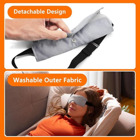 Heated Eye Mask – Warm Compress for Dry Eyes, USB Electric Heating Pad for Stye & Chalazion Eye Treatment, Eye Sleep Mask for Dark Circles and Puffiness Relief, FSA Eligible (Gray) in Saudi Arabia