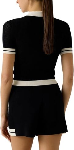 Guess Women's Eco Short Sleeve Gabry Cropped Polo Sweater in Kuwait