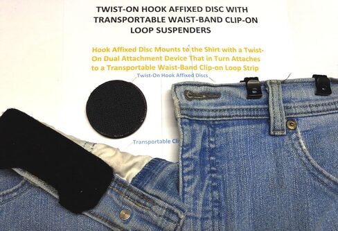 Dean's Hidden Suspenders with Twist-on Hook Suspension Disc and Nylon Transportable Loop Fastener in Saudi Arabia