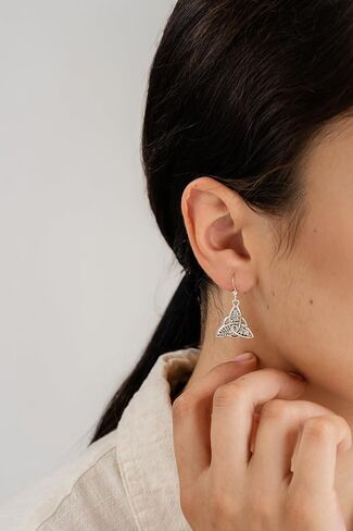 Sterling Silver Oak Ash Thorn Earrings Dangle Drop Moonstone Gemstone Jewelry for Women Birthday Gift in Saudi Arabia