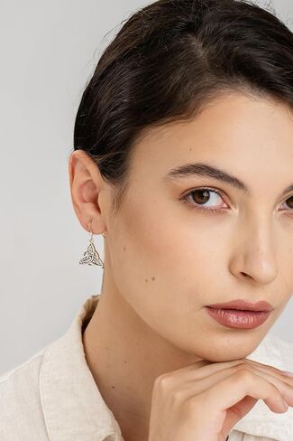 Sterling Silver Oak Ash Thorn Earrings Dangle Drop Moonstone Gemstone Jewelry for Women Birthday Gift in Saudi Arabia