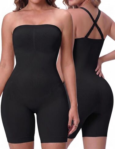 Strapless Shapewear Bodysuit for Women, Tummy Control Butt Lifter Seamless with Removable Straps for Under Dress in Kuwait